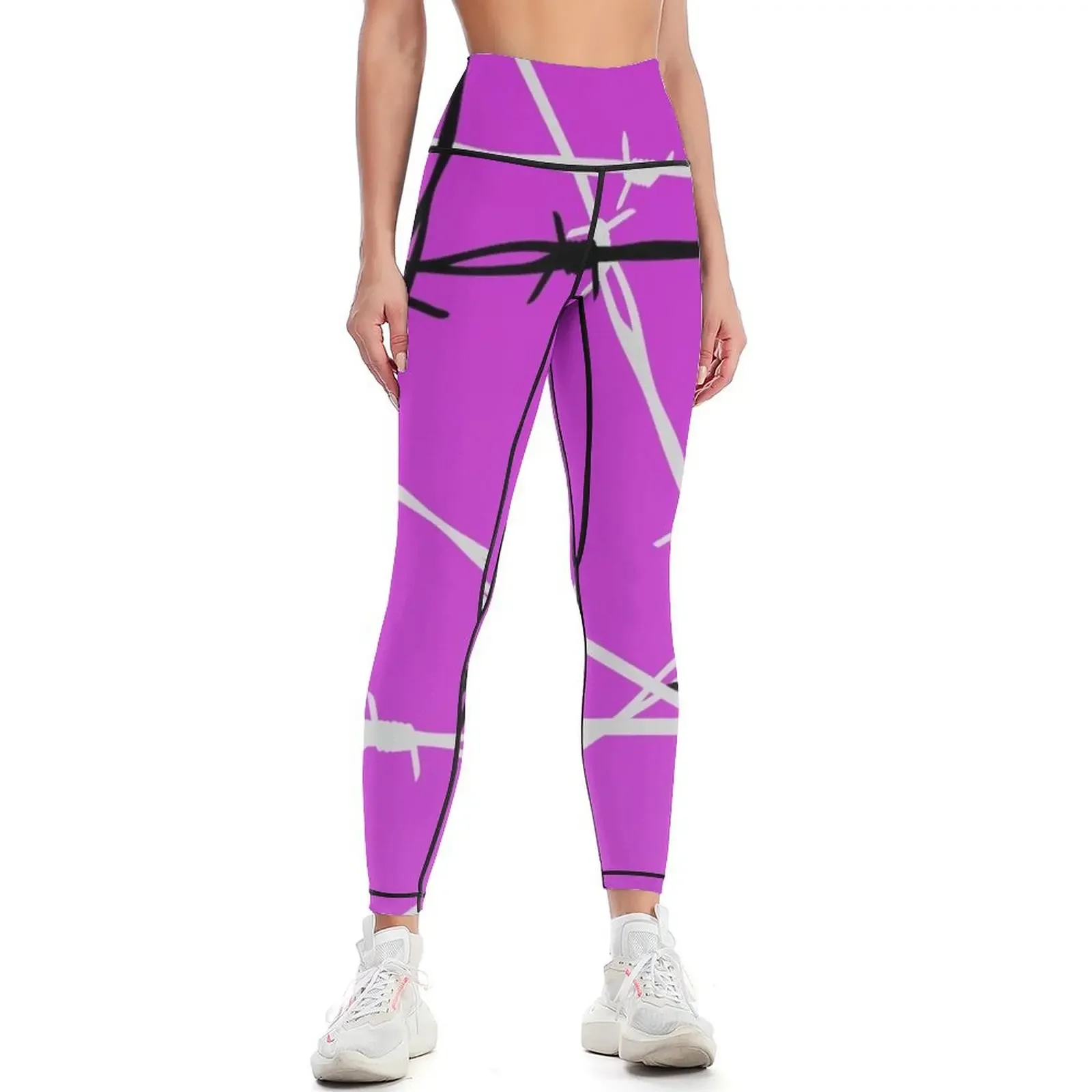

Barbed Wire Purple Leggings gym clothing Women's push up trousers Fitness woman Womens Leggings