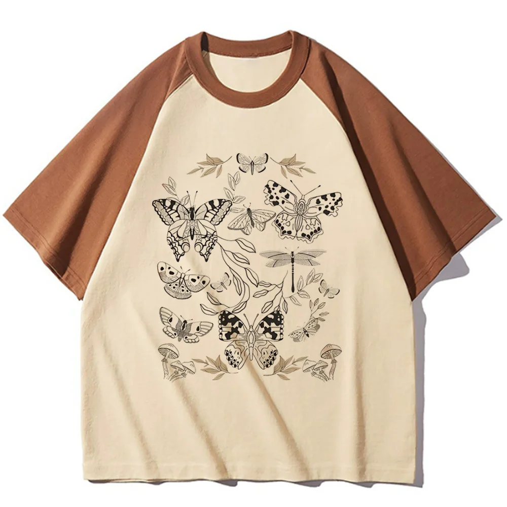 Goblincore tshirt women athleisure comfortable patterned t shirt girl anime clothes