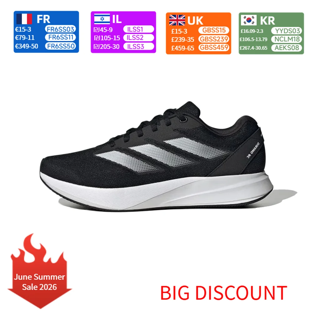 

adidas Duramo RC Comfort Mesh Fabric Shock Absorption Durable Rebound Low-Top Training Sprint Racing Running Shoes Unisex ID2704
