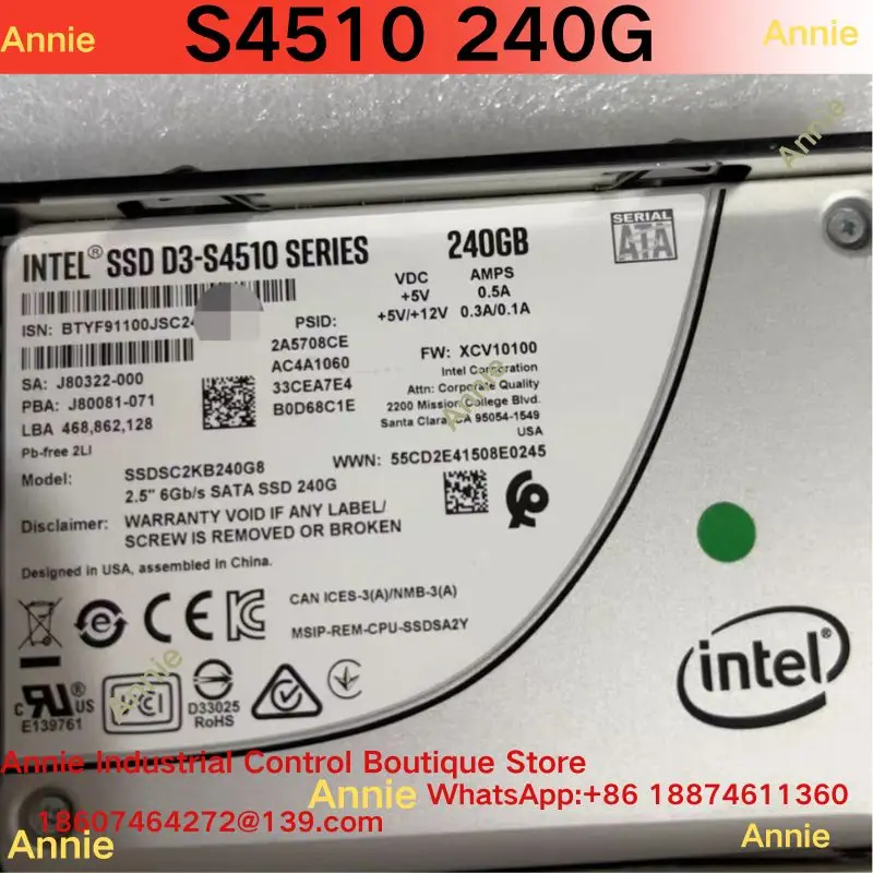 

Новый твердотельный накопитель S4510 240G SSD SC2KB240G8 SATA3 2.5-дюймовый