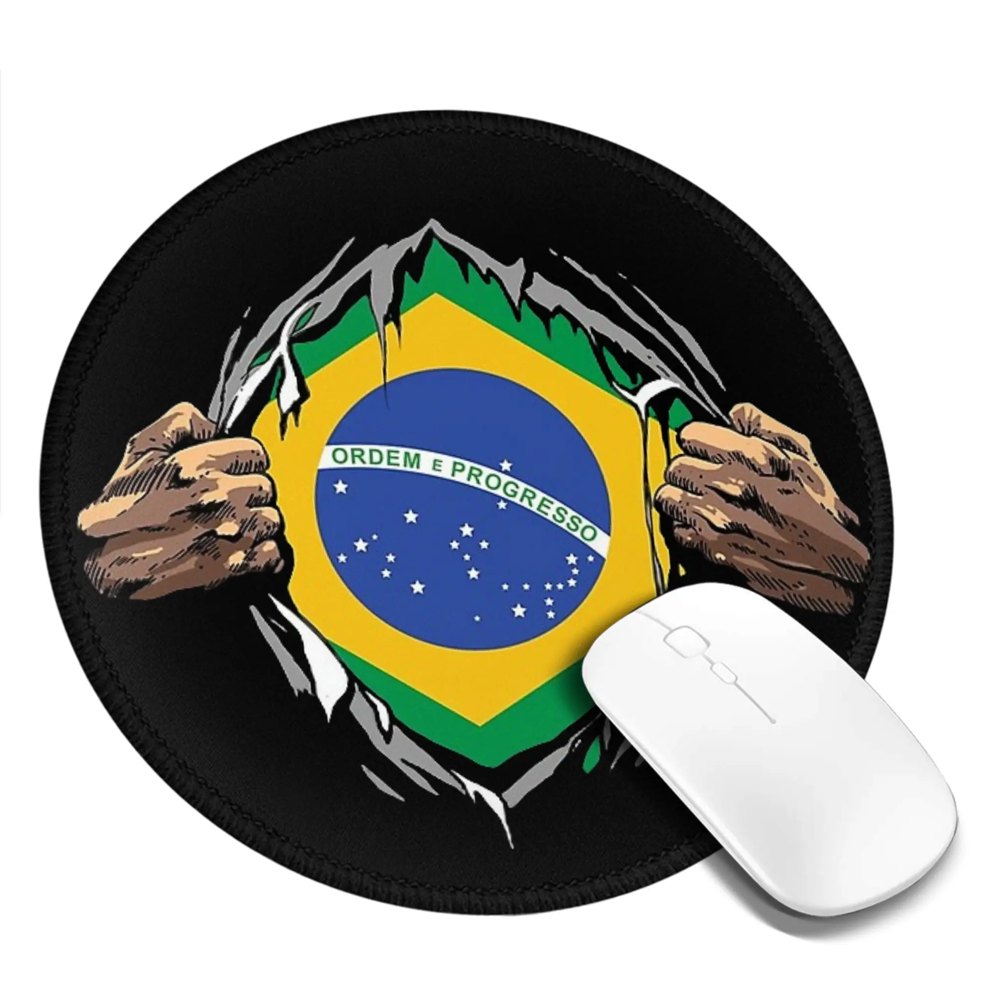 Brazil National Flag Mouse Pad Computer Keyboard Mouse Mat Gaming PC Laptop Desk Mat Office Accessories Table Mats