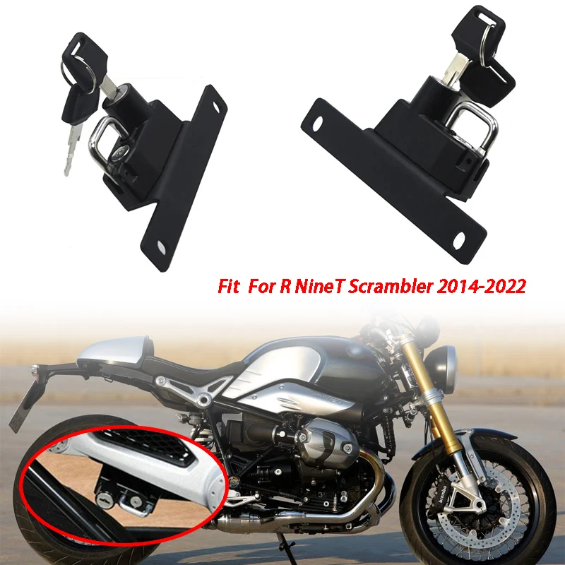 

Motorcycle Alloy Helmet Lock Right&Left Side Anti-theft Security Mount Hook Fit For BMW R Nine T R Ninet R9T Scrambler 2014-2022