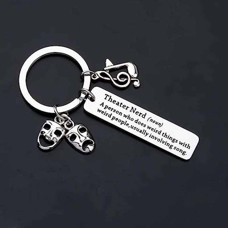 Theater Nerd Gifts Musical Theatre Keychain Funny Theater Gifts Broadway Theater Gifts Theatre Lover Gifts