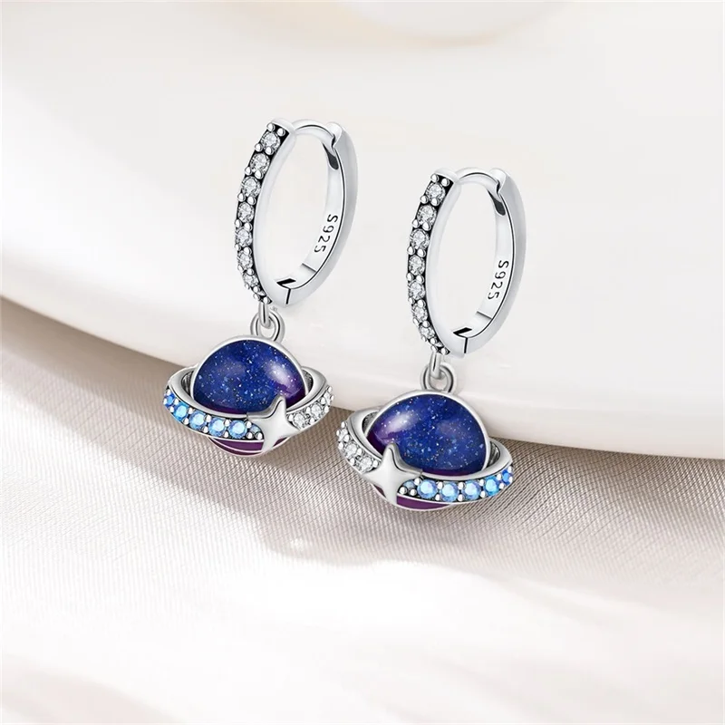 2026 New Earrings 925 Sterling Silver Planet Earrings For Women Exquisite Birthday Anniversary Jewelry Gifts