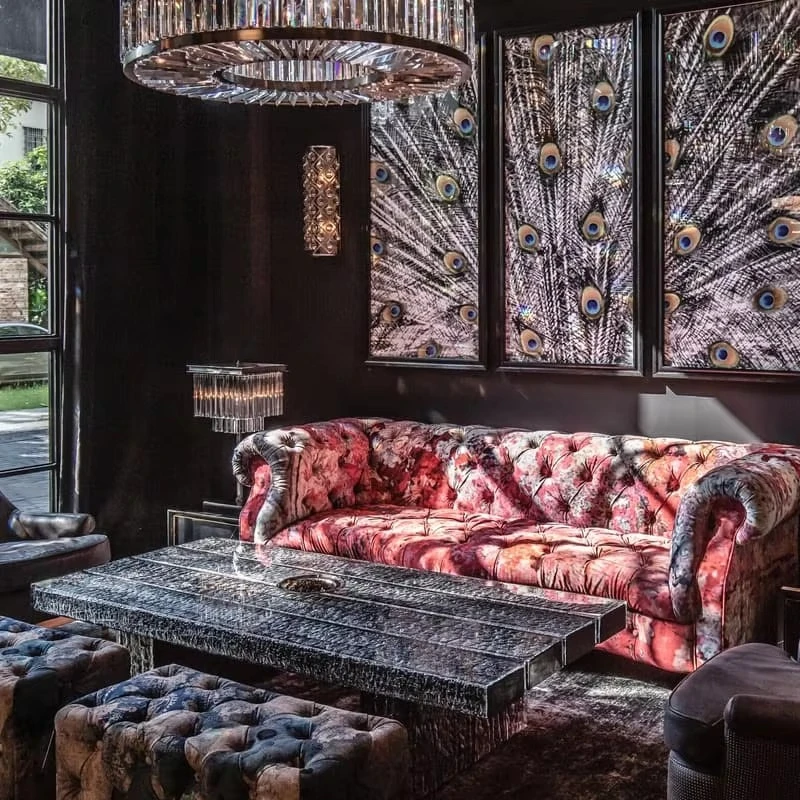 Modern soft pattern printed fabric sofa living room sofa set