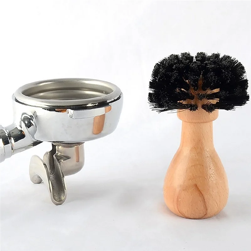 A56T-Espresso Machine Portafilter Cleaning Brush  Coffee Machine Cleaning Brushes Tools  For 58Mm Espresso Powder Brush B