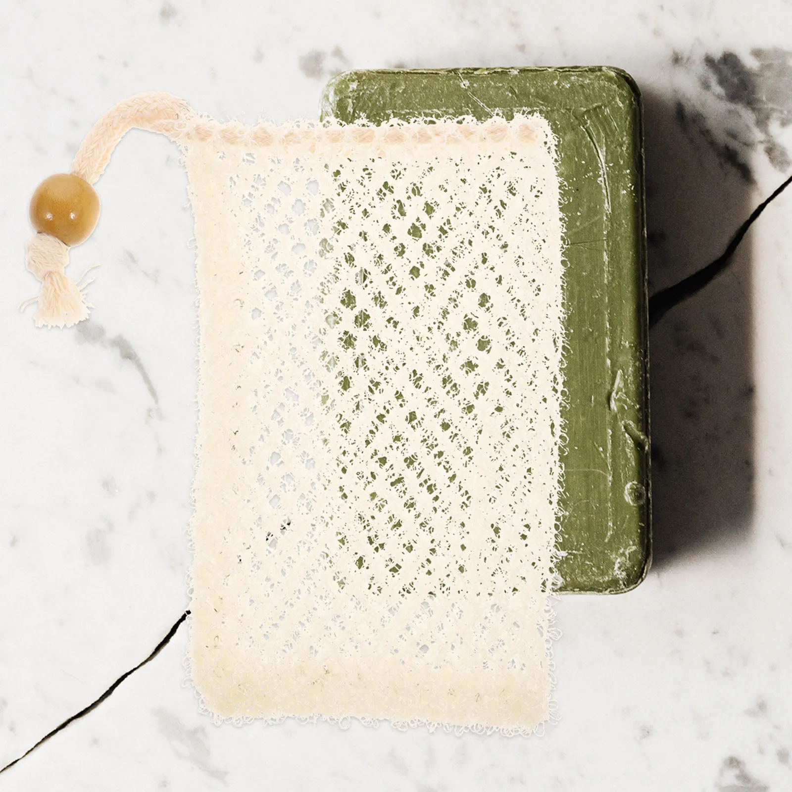 

Soap Saver Pouch for Exfoliation Massage Rich Lather Dead Skin Removal Blood Circulation Drawstring Design Bar Soap Holder Bath