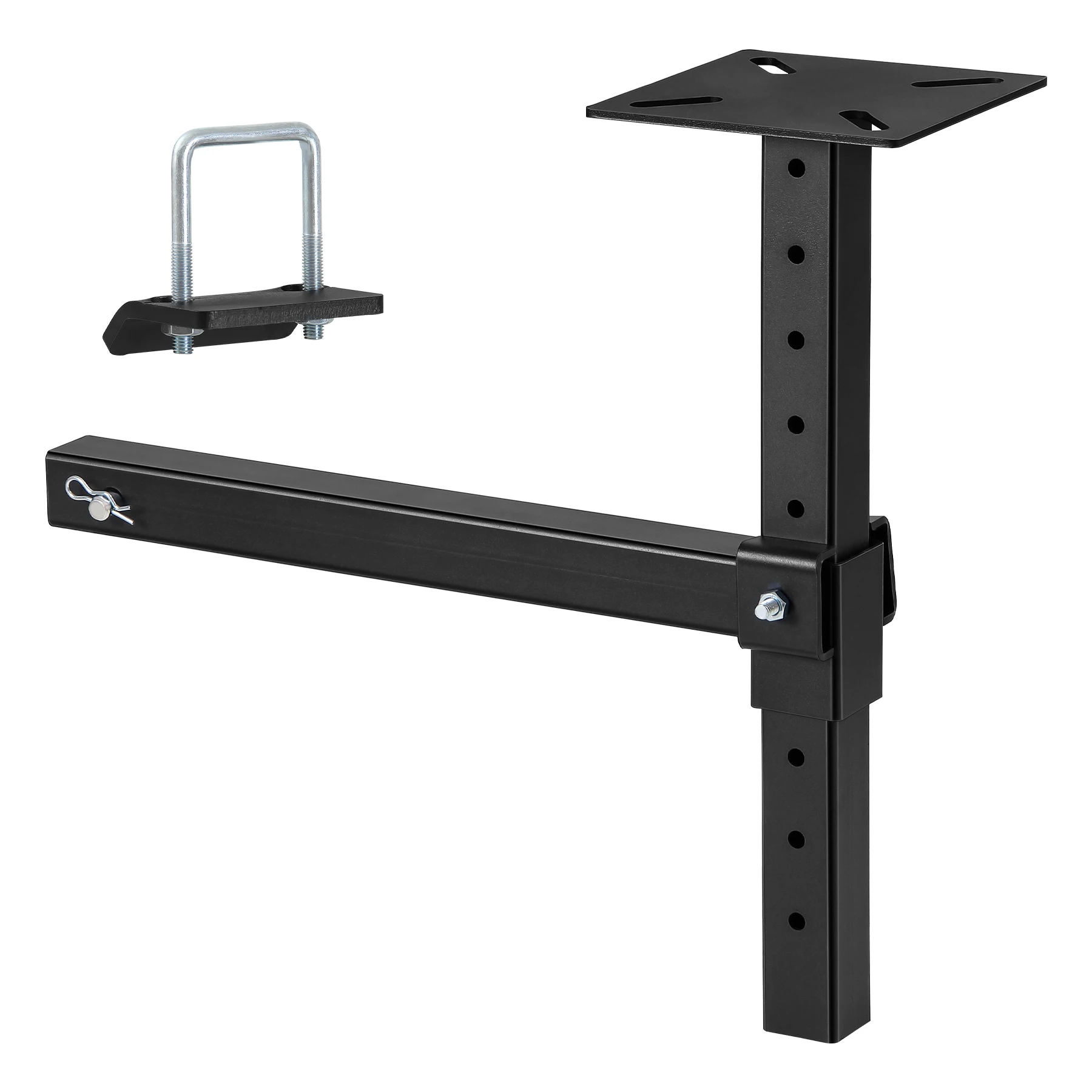 Heavy-Duty Hitch Mount Vise Plate, Cast Iron Base, Industrial-Grade Pipe Clamping for Plumbing, Automotive Repairs, Metalworking