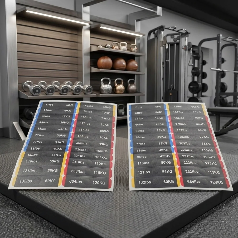 2pcs Fitness Gym Weight Stack Label Number Weight Stickers Gym Weight Number Equipment Indoor Fitness Accessories