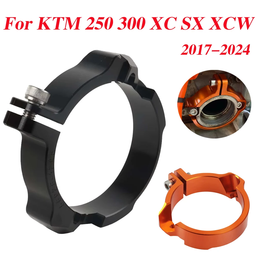

Motorcycle Accessories Muffler Exhaust Pipe Clamp Flange Cover Protector Guard For KTM 300 250 EXC SX XC XCW EXC300 2017 - 2024