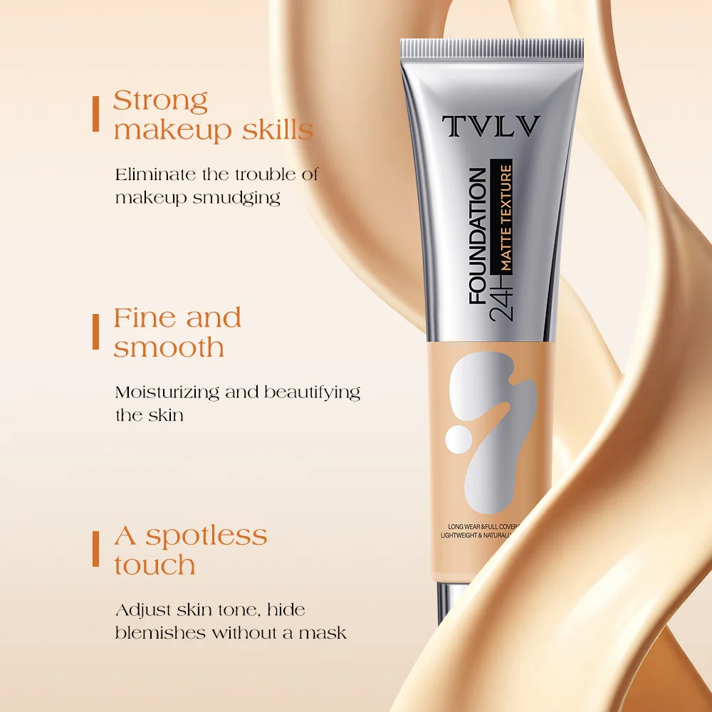 Base facial con Control de aceite, crema BB, corrector duradero resistente al agua, cobertura completa, textura mate, Base líquida, maquillaje
