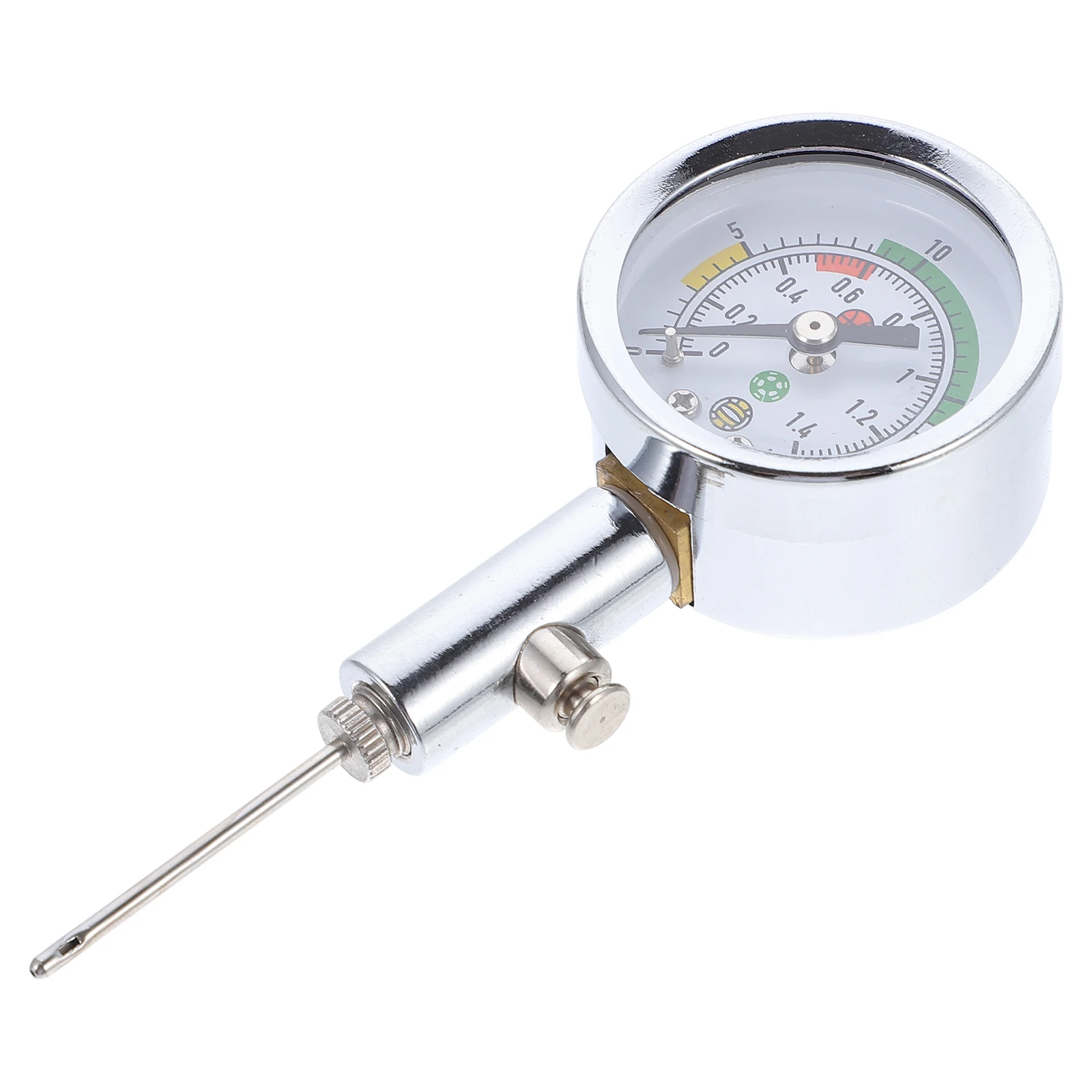 

Stainless Steel Digital Tire Pressure Gauge for Sports Balls Mini Metal Meter Silver Air Pressure Meter Ball Barometer
