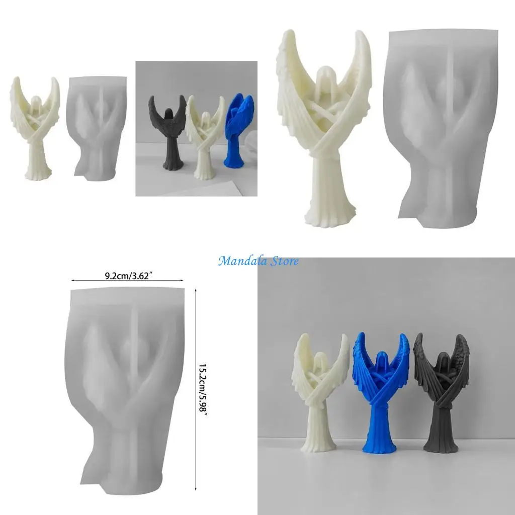 

U2JC Хэллоуин Богиня Темная форма для свечи, силиконовая форма для литья из смолы, антипригарная форма, легко демонтируется для