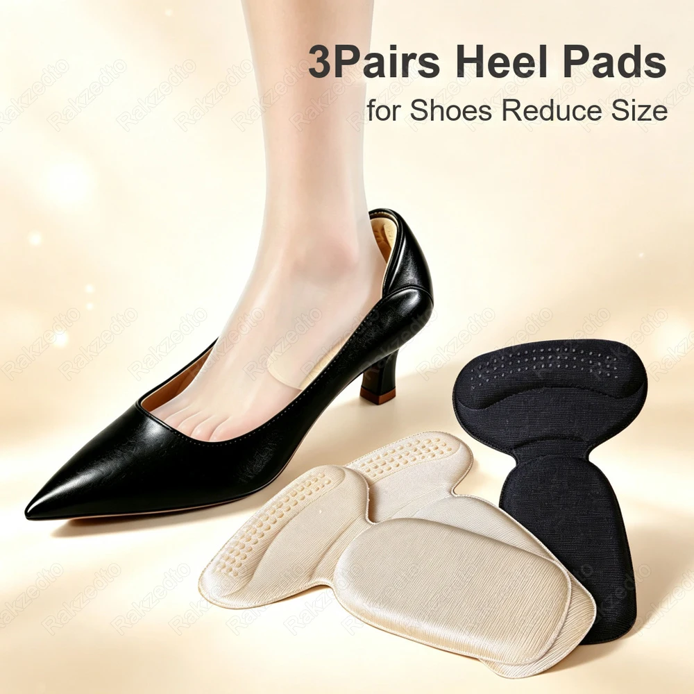 6pcs Memory Foam Half Insoles for Shoes Woman Heel Pads for Shoes Too Big Reduce Size Back Sticker High Heels Pain Relief Insole