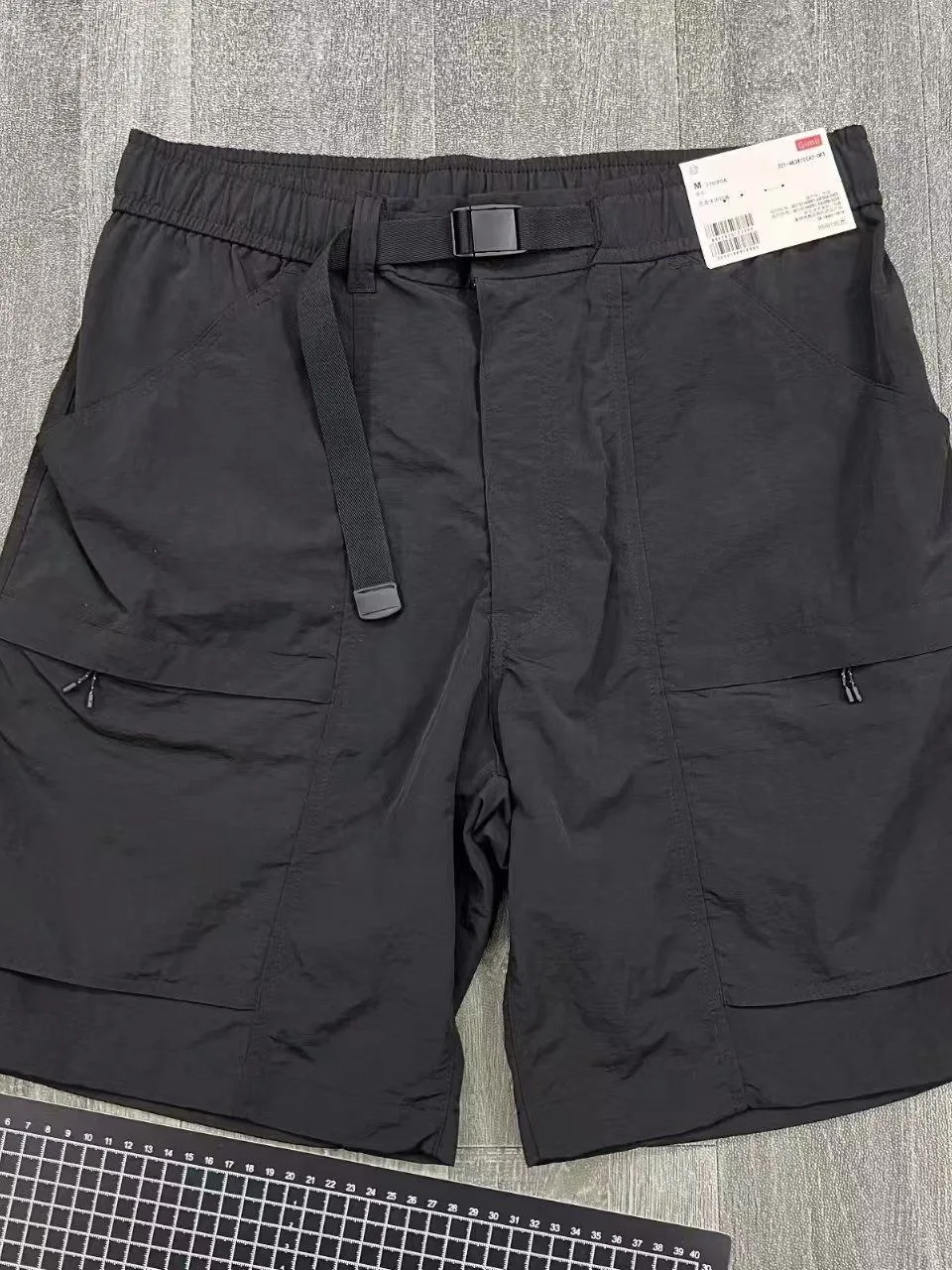 

Summer New Men's Workwear orts Loose Straight Leg Five-Quarter Pants Outdoor Wear Multi-ket Qui Dry Casual Trousers