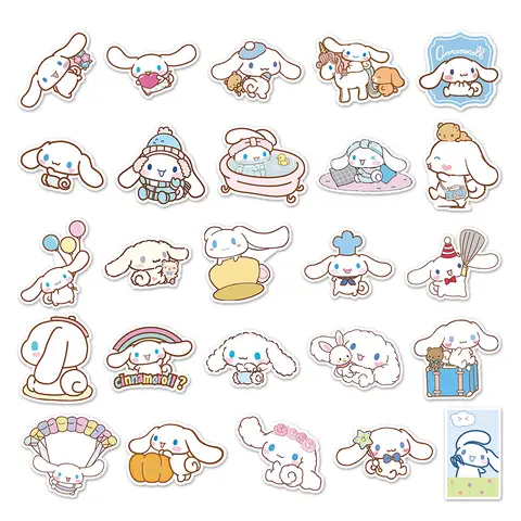 10/30/50 st Roliga Cinnamoroll-klistermärken Tecknade söta barnleksaksdekaler PVC DIY Bagage Stationär Väggbil Reseklistermärke Partihandel 8 best sales kawaii kanelbulle - №3
