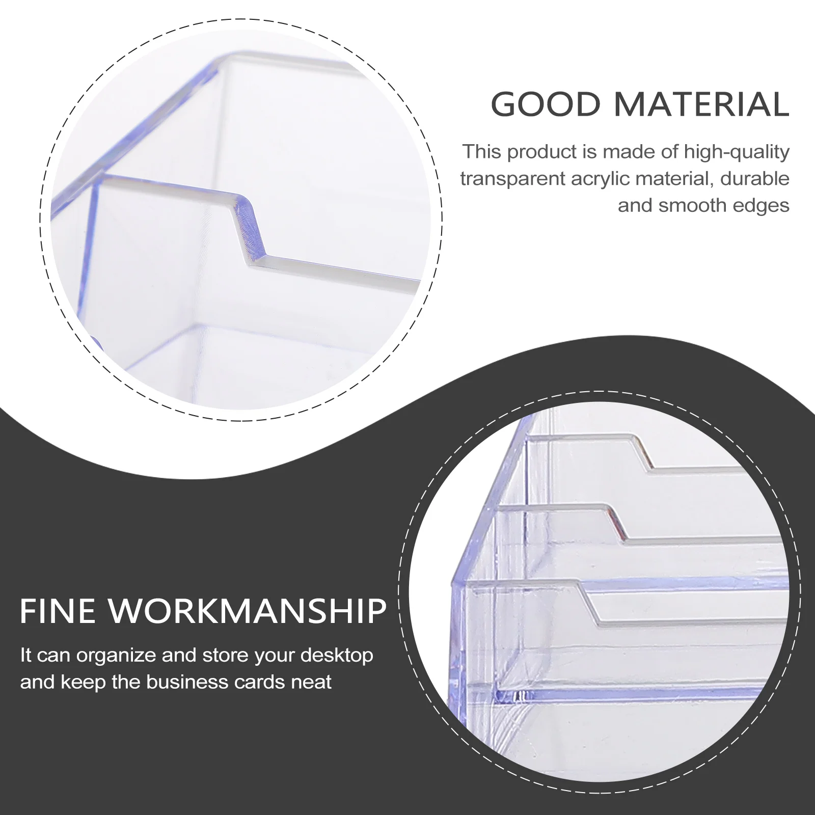 

3pcs Desktop Business Card Holder Plastic Cards Storage Box Office Supplies Cards Organizer For Desk Conference Table