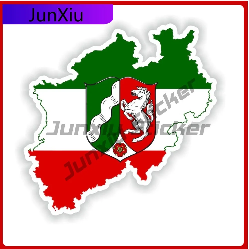 

North Rhine Westphalia Germany Shape Of The National Emblem Map Stickers Decorative Custom Decals Decoration Car Bumper Protecto
