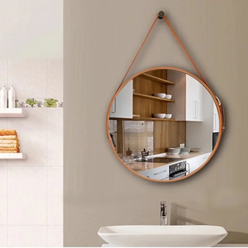 Decoração para casa ornamentos modernos sala de estar espelho luz grande corpo inteiro espelho portátil maquiagem parede irregular