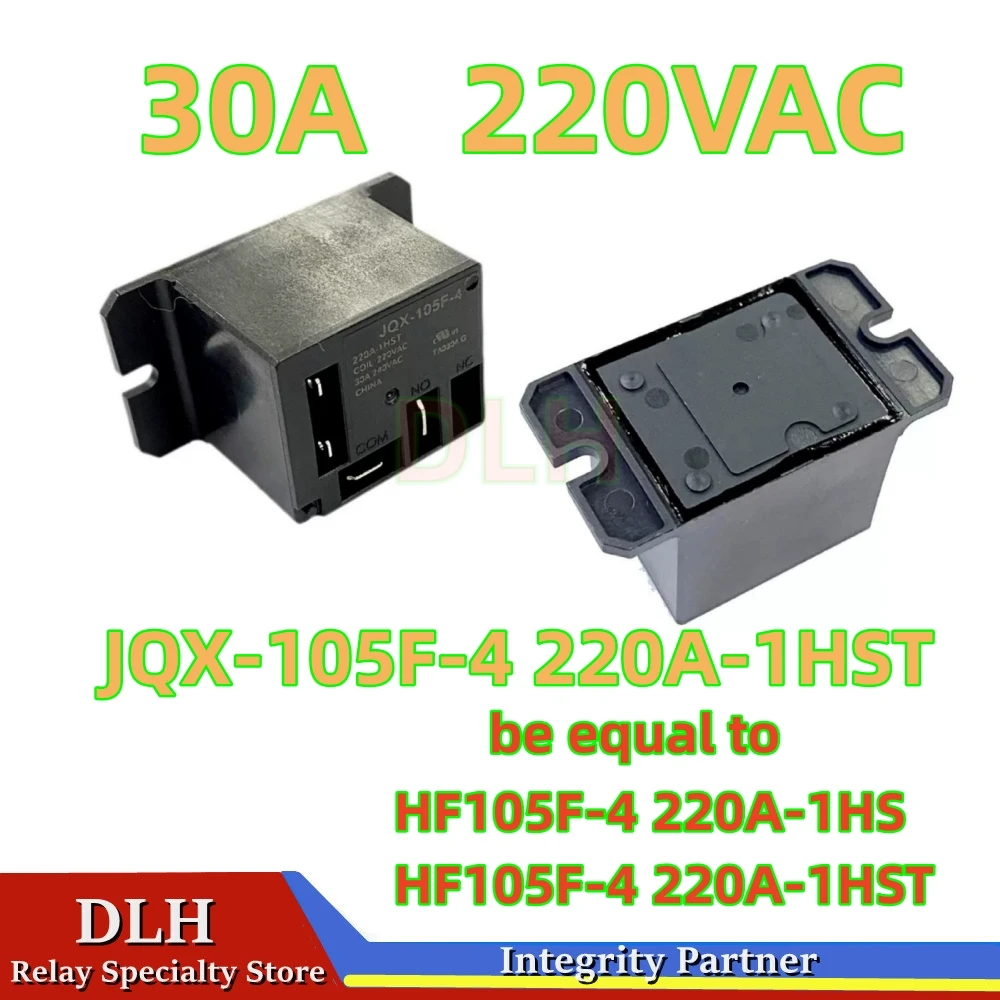 5pieces/1lot Original New Power Relay 30A 220VAC 4PINS JQX-105F-4 HF105F-4 220A-1HS 1HST JQX-105F-4-220A-1HS HF105F-4-220A-1HS