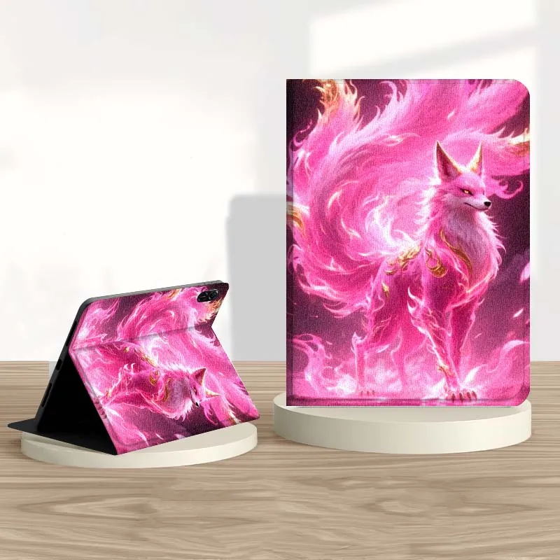 حافظة كمبيوتر لوحي بنمط عالم الثعلب ذو تسعة ذيل لهاتف Honor Tab Pad 6 7 8 9 X8 V7 V8 X9 13 X8a X9a Pro 10 Magic GT2 10.1 13.3 بوصة #1