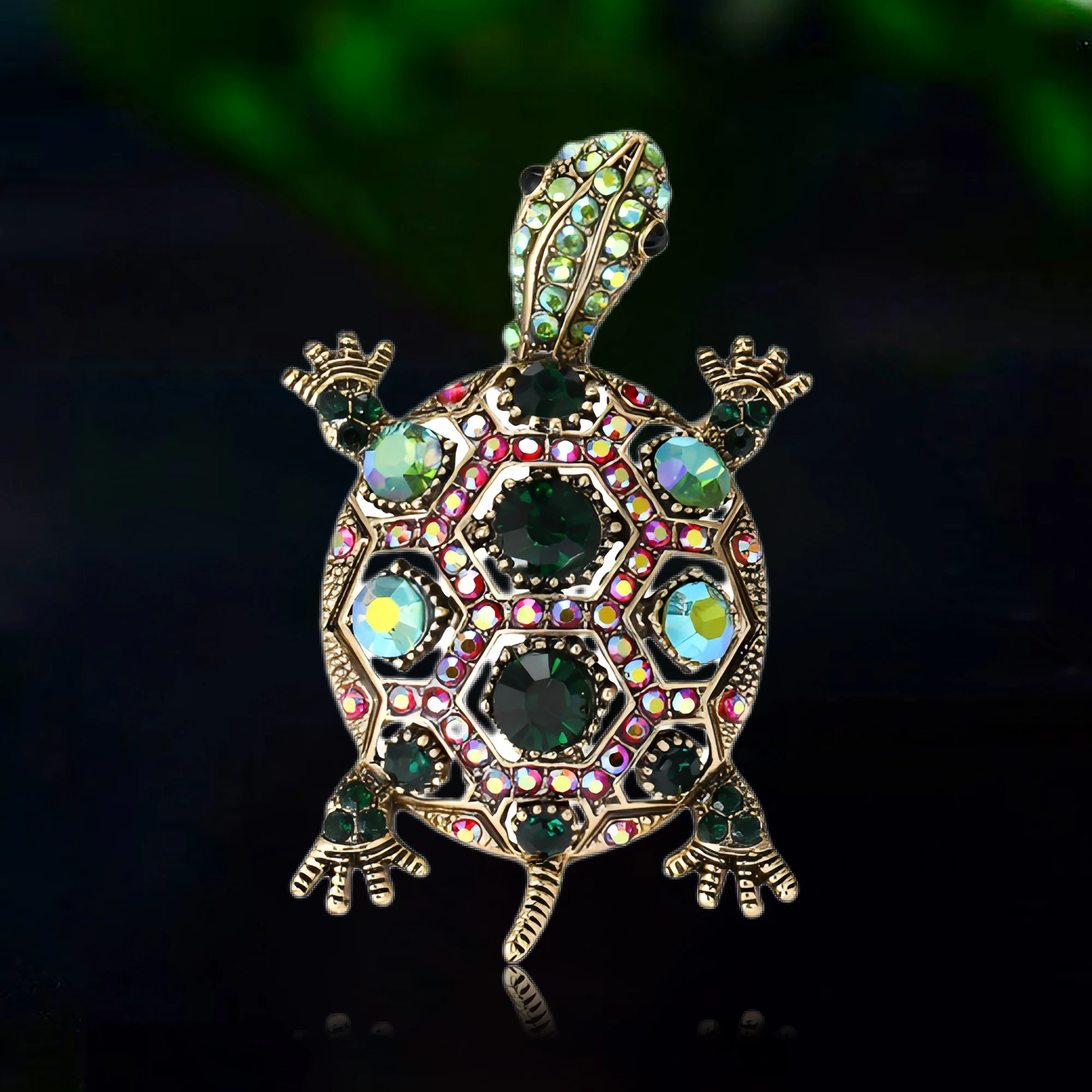 

Fashion Enamel Turtle Brooches for Women Unisex Rhinestone Sea Animal Pins Event Funny Luxury Gifts New Year Friends Decoration