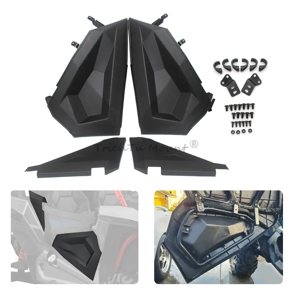 1 Pair  UTV Accessories Front Lower Door Panels Insert Black For Polaris RZR XP 1000 High Lifter Edition 2019 #2879509