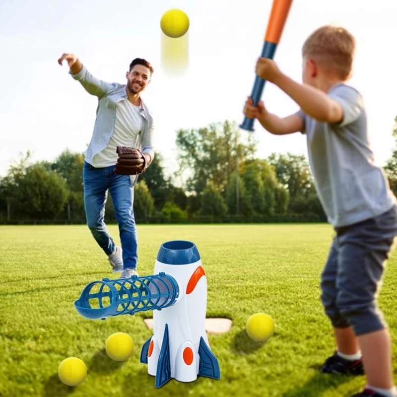 Set di giocattoli per macchine da baseball con lancio automatico Giocattoli per palline da baseball per bambini Giochi sportivi Regali di compleanno per bambini all'aperto per interni