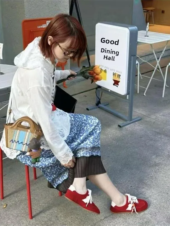 High Waist Polka Dot Floral Print Half Skirt with Pleats Brand Haiyanhuayu Color Block Design Women's Summer Fashion Skirt