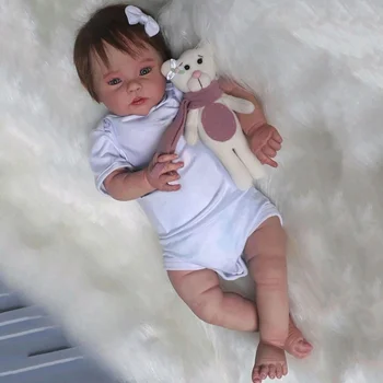 50CM Bebe reborn doll Raven already painted skin veins with many details reborn baby doll Muñecas reborn toy gift for girls