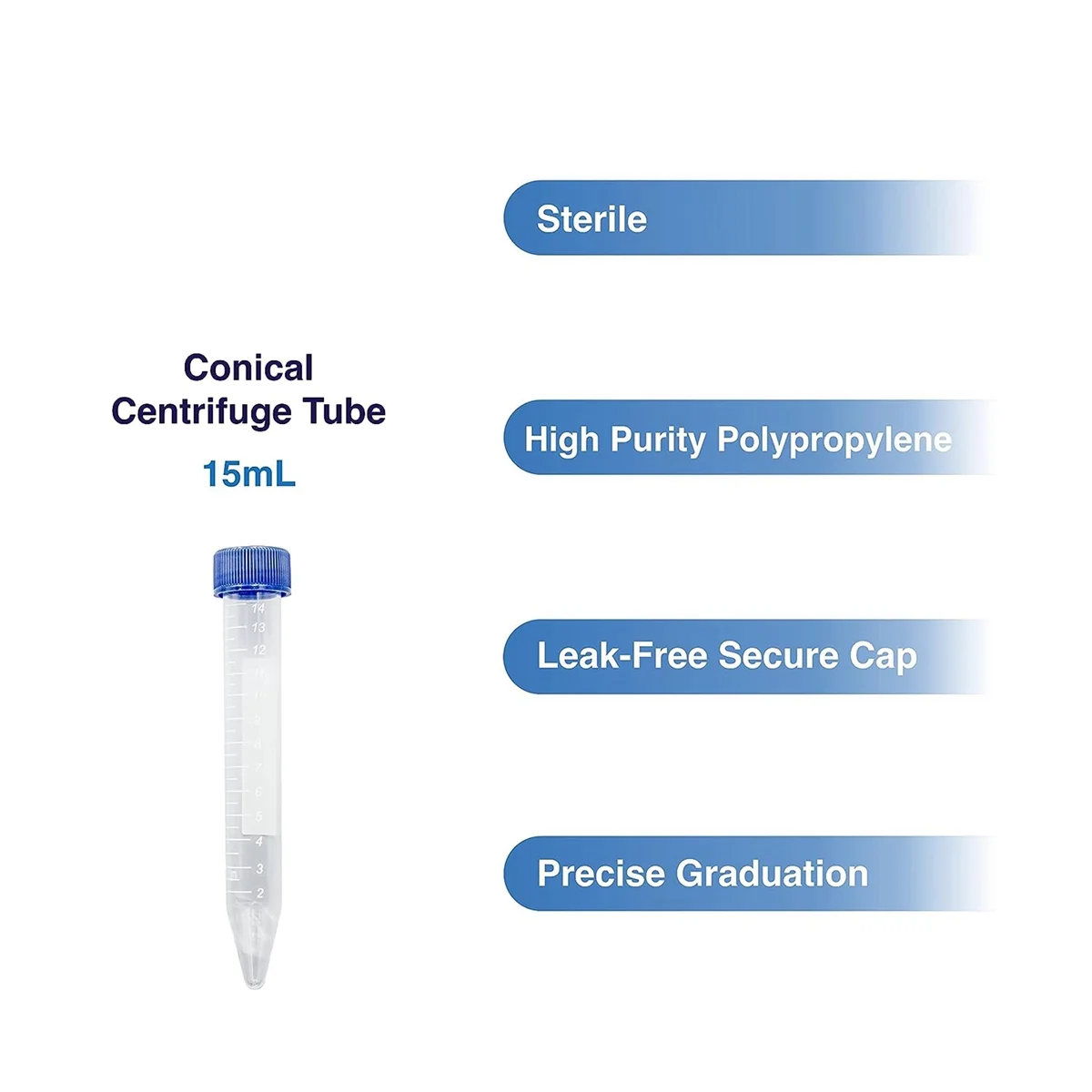 Self Standing Centrifuge Tubes 50ML, [50 Pack] Plastic Test Tube with Screw Caps, 50ML Sterile Test Tubes with Lids