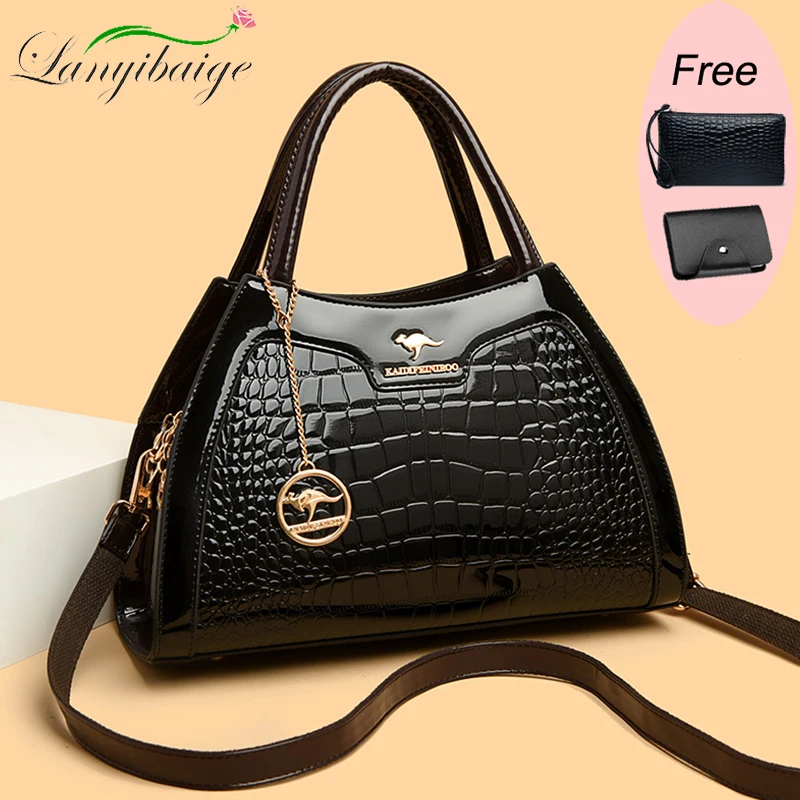 

Brand Women Crossbody Bags High Quality Soft Leather Handbags and Purses Luxury Designer Shoulder Messenger Shopper Sac A Main