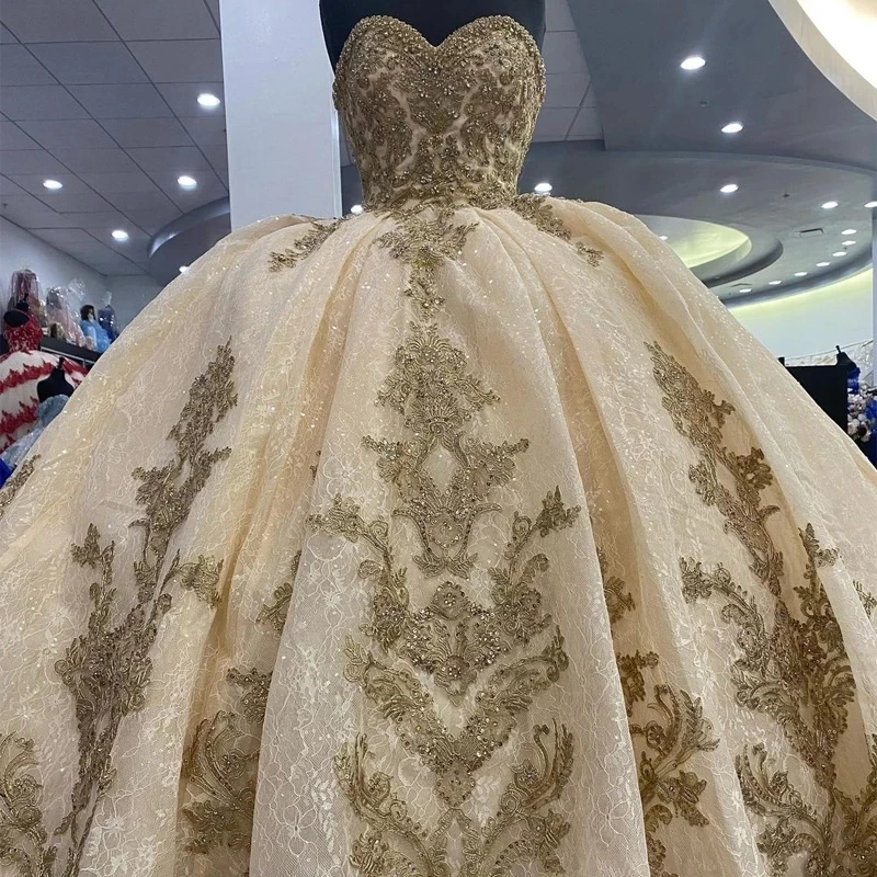 Angelsbridep-Vestido escalonado glamuroso para niña, Vestido De Quinceañera De 15 Años con cuentas, apliques De lentejuelas, para fiesta De baile