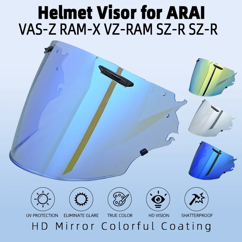 Moto Helmet Shield for Arai VAS-Z VAS Z RAM-X RAM X VZ-RAM VZ RAM SZ-R SZ-R VAS SZ R VAS SZ-R EVO SZ R EVO Glass Windshield