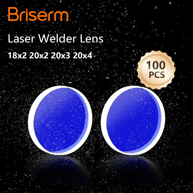 

100pcs Laser Welding Protective Lens 18x2 20x2 20x3 20x4mm Laser Welder Lens for SUP WSX Qilin Hanwei Laser Welding Gun