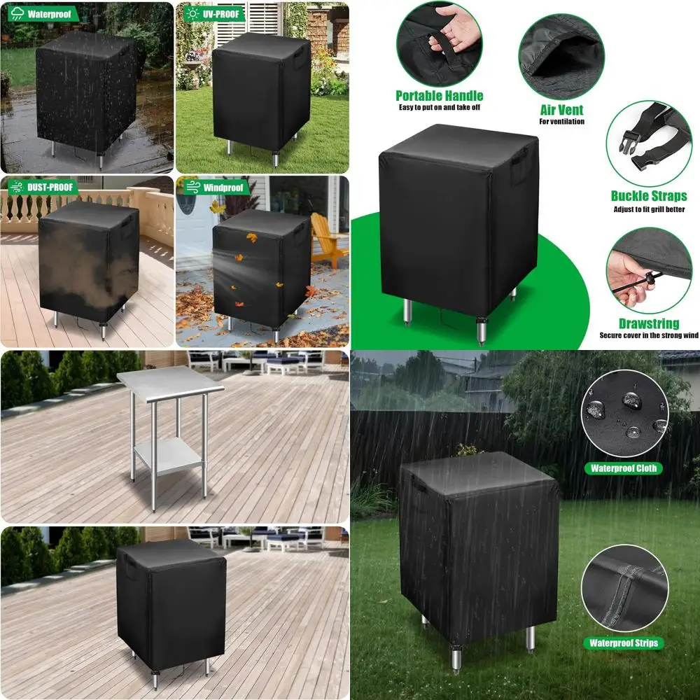 

Outdoor Prep Table Cover,24 Inch Waterproo StainlSteel Prep Cart Table Cover,Patio Kitchen Grill BBQ ood Prep Table Cover - 24 x