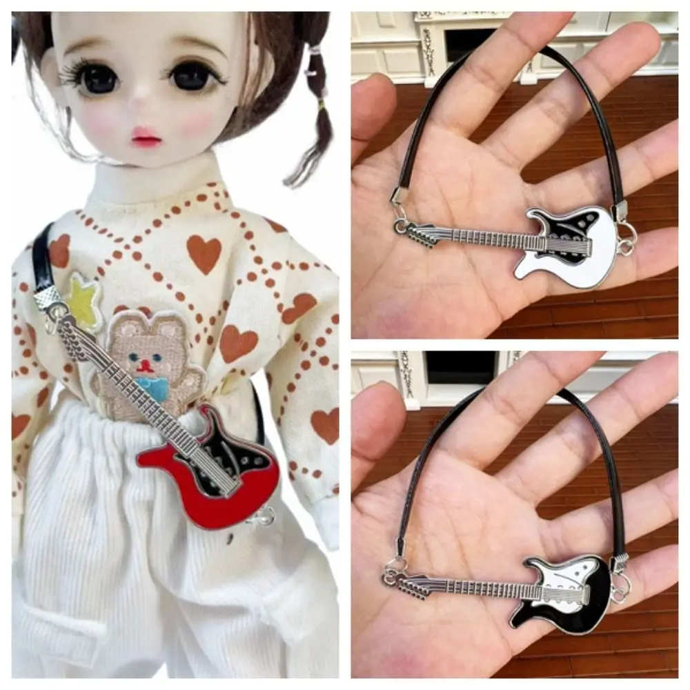 

1/6 Miniature Doll Musical Instruments Plush Doll Photo Props Mini Guitar Model Realistic Doll Accessories Doll Electric Guitar