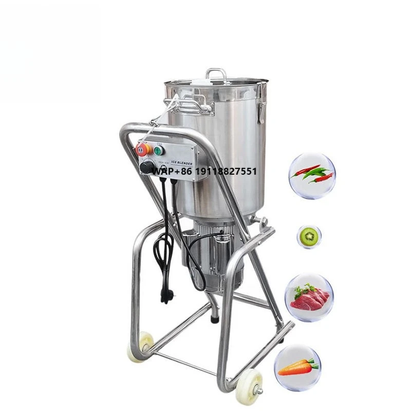 

Mobile Commercial Food Grinder 32.20.50L Fruit Vegetable Crusher Sauce Making Machine