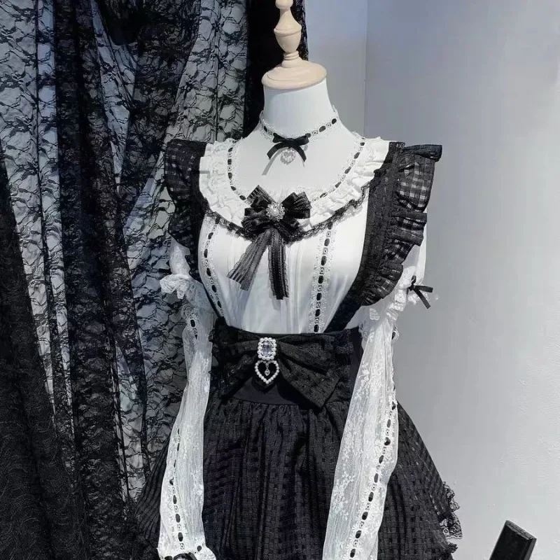 

Белая блузка, женская одежда, милые летние рубашки в стиле Лолиты, лоскутные модные милые топы с кружевным воротником, Camisas De Mujer