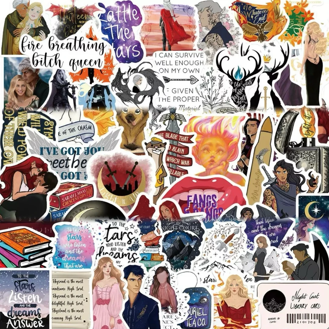 150 stuks SJM Fantasy Boek Stickers Sarah J. Maas Decal DIY Bagage Telefoon Scrapbook Waterdichte Sticker
