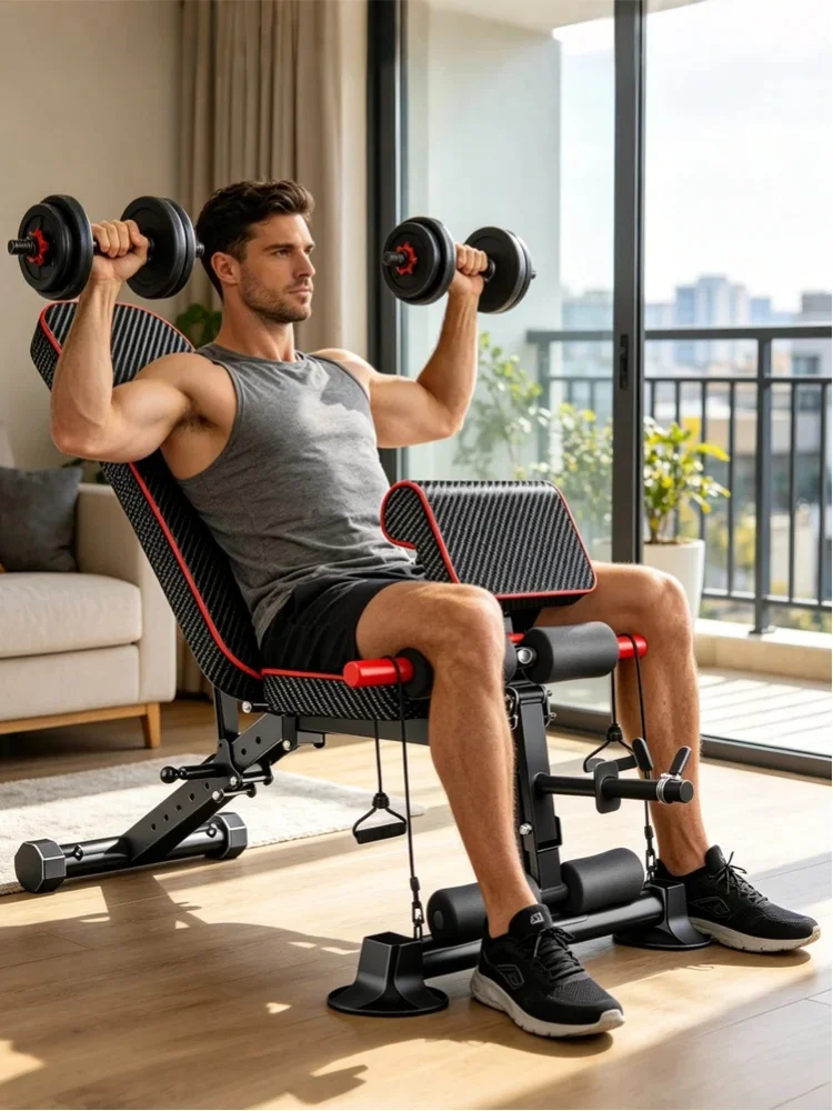 Klappbare Hantelbank, 8-fach winkelverstellbar, robuste, faltbare Fitnessbank für Zuhause, für stabiles Rückentraining und Ganzkörpertraining, 350 kg maximale Belastung