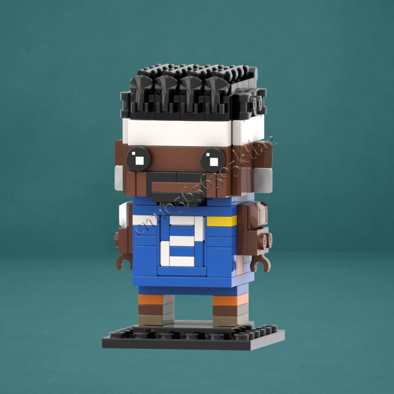 163ピース MOC スポーツスーパースターキャラクターコレクションシリーズ ブリックヘッドモデル DIY クリエイティブパズル 誕生日漫画アニメフィギュアおもちゃギフト