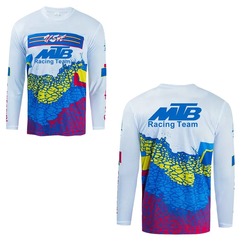 

2025 мужская внедорожная мотоциклетная спортивная одежда с длинными рукавами и 3D принтом для бездорожья, раллийная рубашка для горного велосипеда, гоночная рубашка для бездорожья