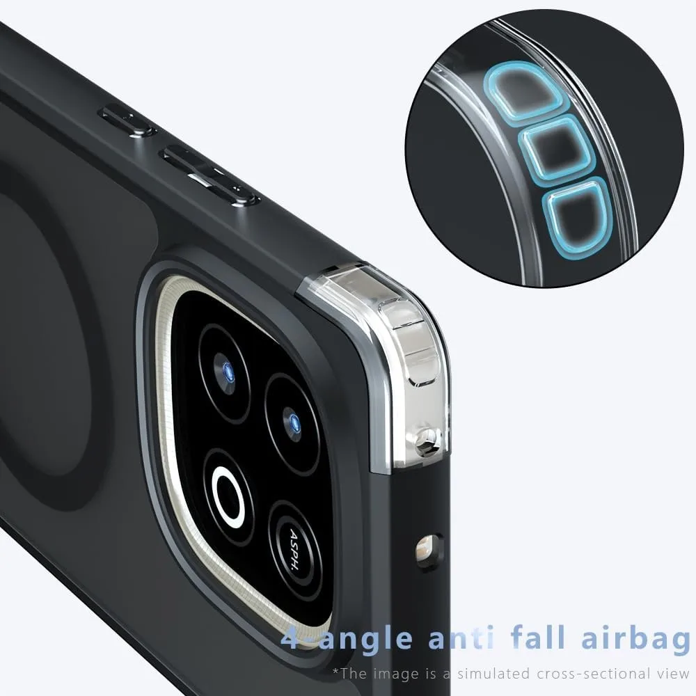 حافظة لهاتف Vivo Y300t / iQOO Z10 Turbo/iQOO Z10 Turbo Pro مغناطيسية مضادة للسقوط [TPU+PC لوحة الكترونية معززة] غطاء 2 في 1