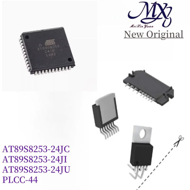 MXY  New AT89S8253-24JC AT89S8253-24JI AT89S8253-24JU IC MCU Chip PLCC-44