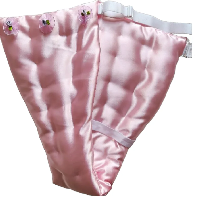 

Handmake Man's Silky Soft Pink T-briefs Live Show Dance Private Party Sexy Costume Panty Handmake FKK(size big inside cotton)