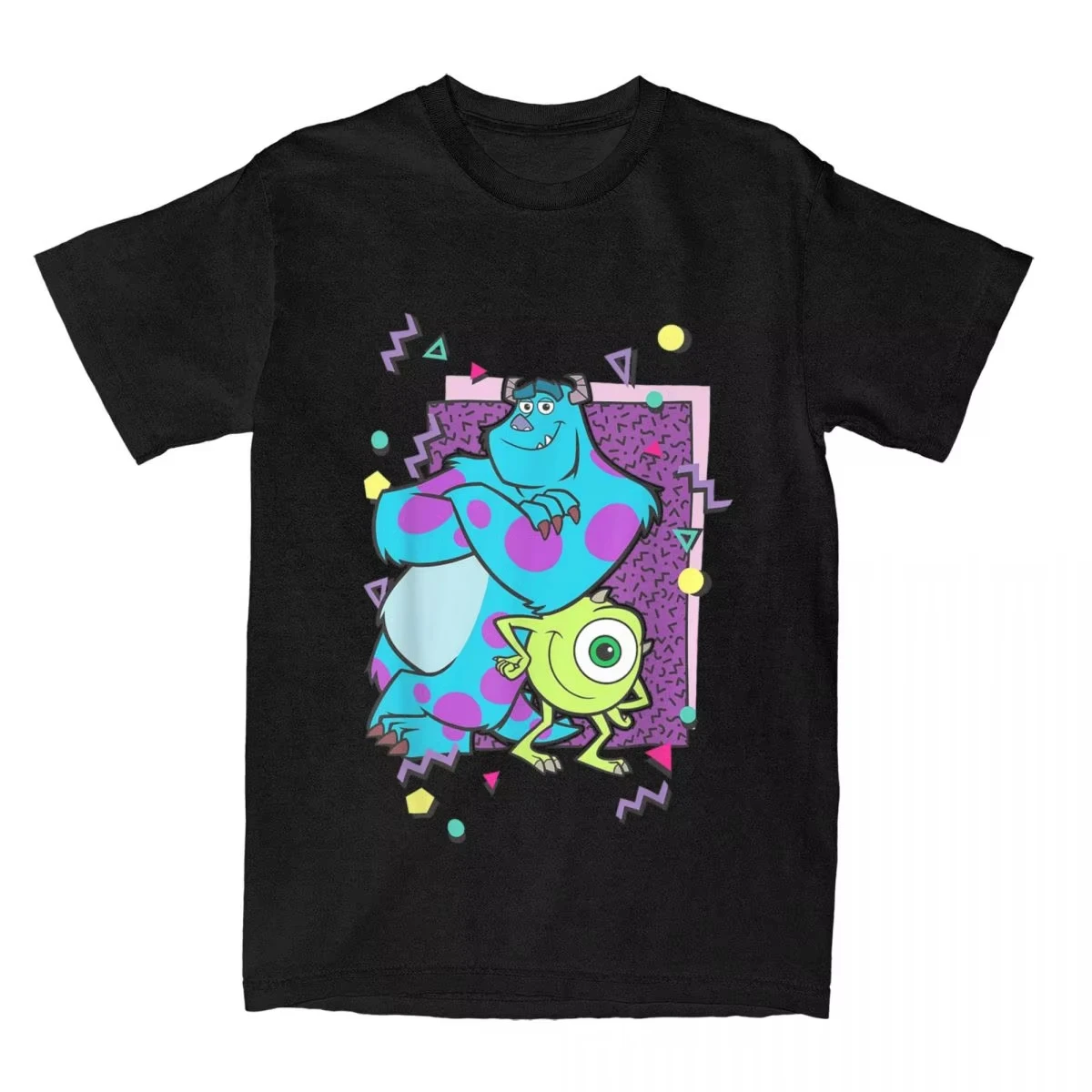 Camisetas de manga corta para hombre y mujer, camisa de cuello redondo, 100% algodón, estilo de los 90, Monsters Inc. Mike And Sully, para fiesta