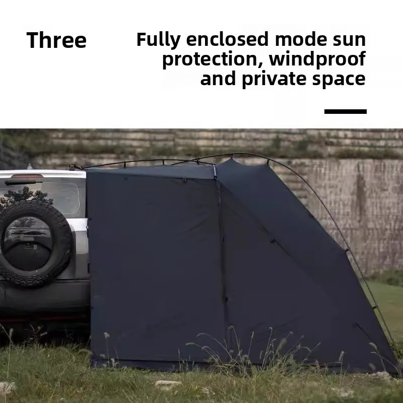 خيمة تمديد خلفية جولة القيادة الذاتية خيمة خلفية للتخييم واقية من الشمس RV سقف صندوق مقاوم للمطر بسيط #2
