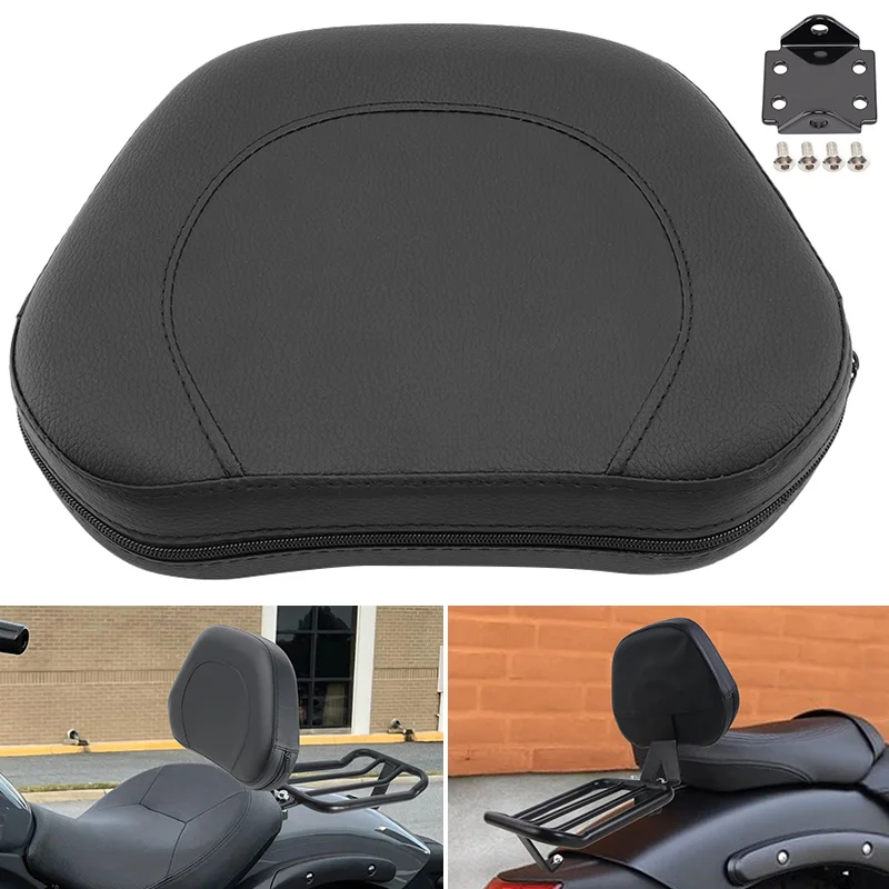 

Universal Motorcycle Backrest Rear Passenger Sissy Bar Cushion Pad Motocross Accessories For Harley Honda Yamaha Suzuki Kawasaki