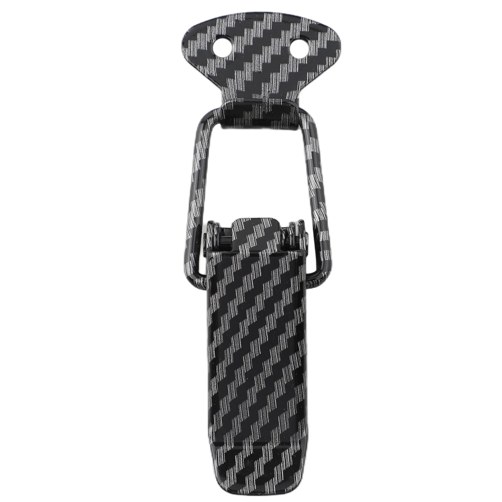 2x Carbon Fiber Auto Car Bumper Lock Fastener Clips with Quick Release Hook for Secure Attachment of Vehicle Panels and Bumpers